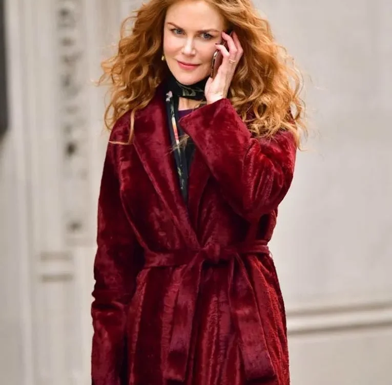 The Undoing Nicole Kidman Velvet Coat For Women